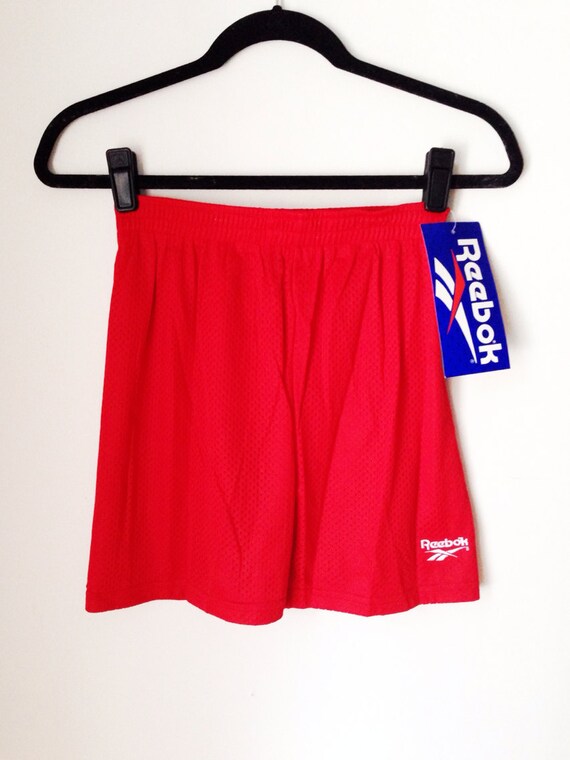 red reebok shorts