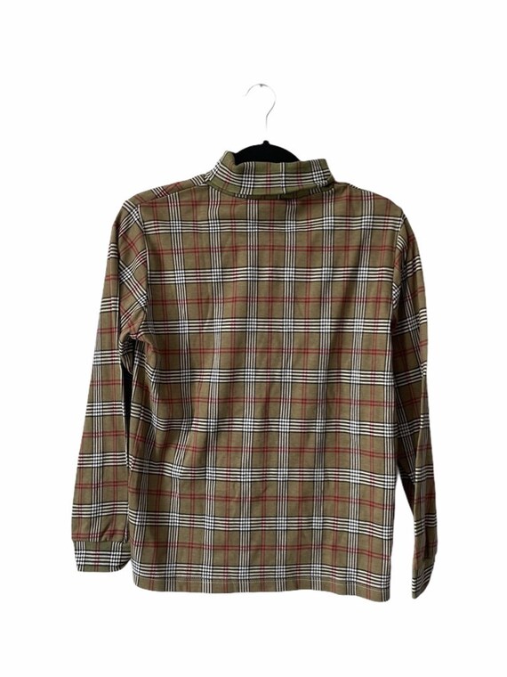 vintage basic editions plaid turtleneck womens si… - image 7