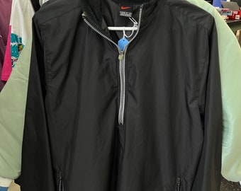 vintage nike 1/2 zip lightweight windbreaker jacket womens size large 90s