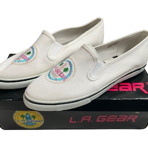 vintage LA gear seal beach slip on sneakers womens size 6.5 deadstock 80s NIB