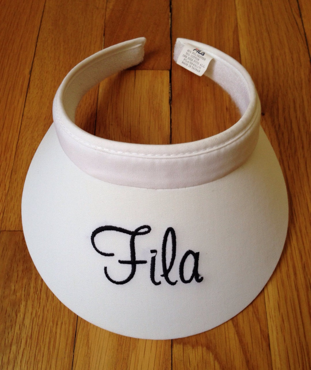 Fila White Script Visor Deadstock 1980s