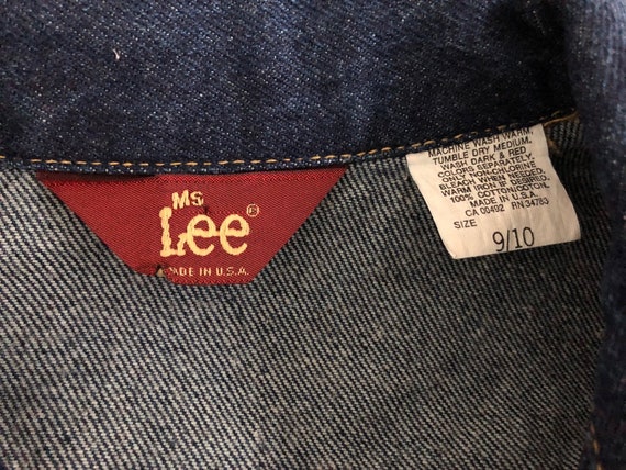 vintage ms. lee denim jean jacket womens size 9/1… - image 7