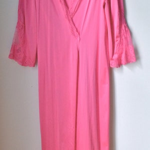 1980s Pink Lingerie Silky Robe Size Small