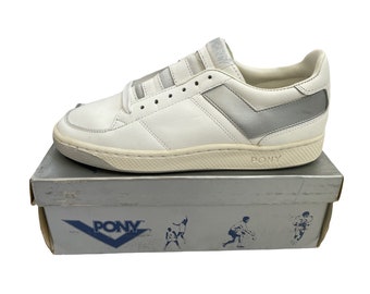 vintage pony match point tennis sneakers shoes womens size 10 deadstock NIB 80s