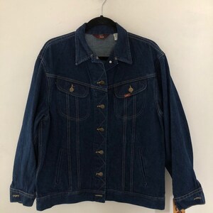 vintage ms. lee denim jean jacket womens size 13/14 deadstock NWT 90s made in USA