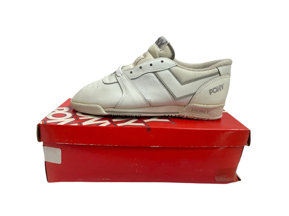 vintage pony toner II lo tops sneakers shoes womens size 6 deadstock NIB 1984, foto 1 di 5