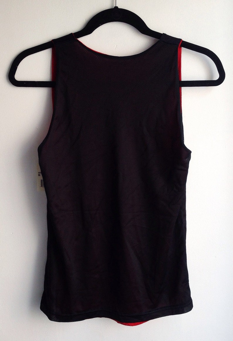 Deadstock Russell Black And Red Reversible Jersey Tank Youth Medium 90s image 2