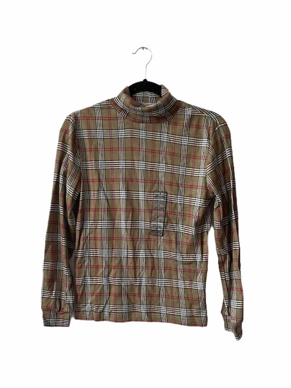 Vintage Basic Editions Plaid Turtleneck Womens Size Small Deadstock NWT 90s Etsy UK