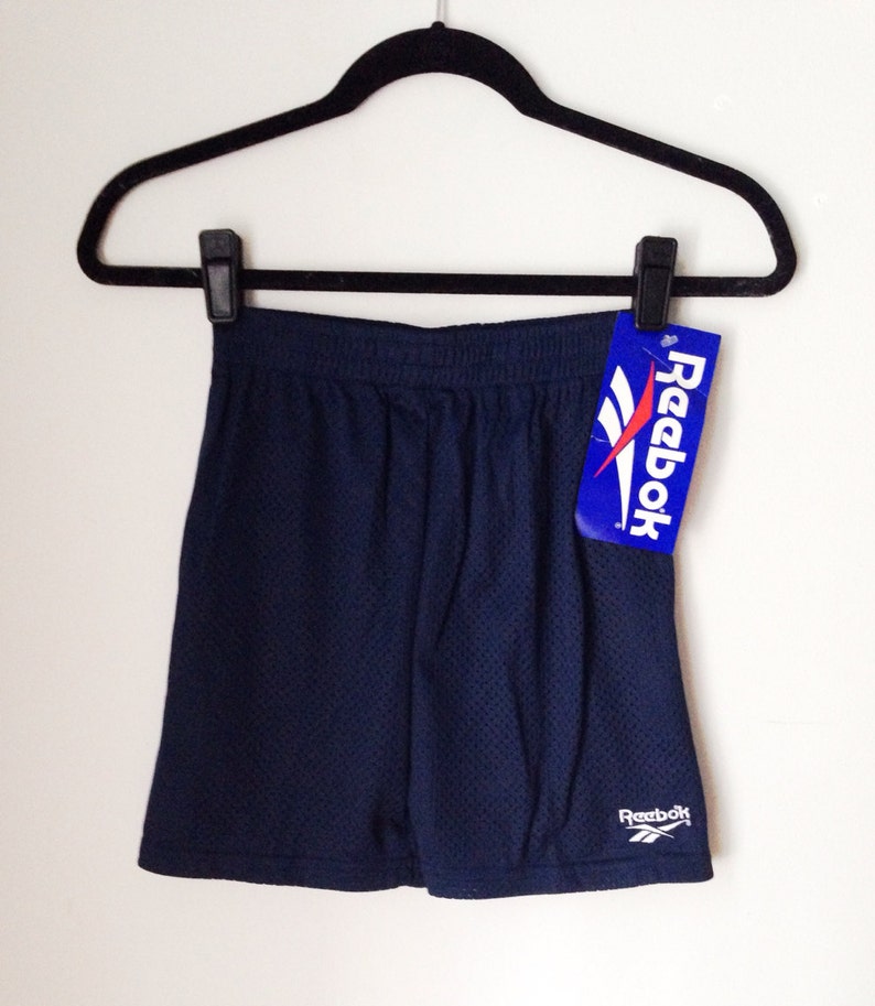 Deadstock Reebok Navy Athletic Mesh Shorts Boys Size Large image 1