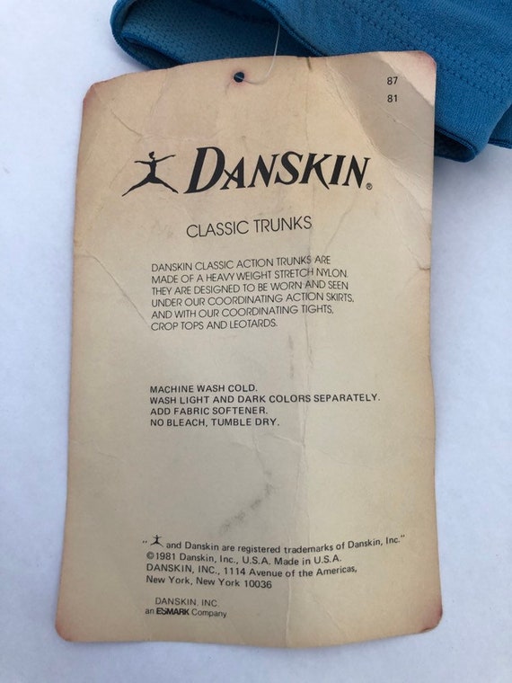 vintage danskin classic trunks adult size small d… - image 4