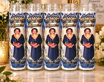 Personalized Memorial Candle – Custom Photo Keepsake, Sympathy Gift
