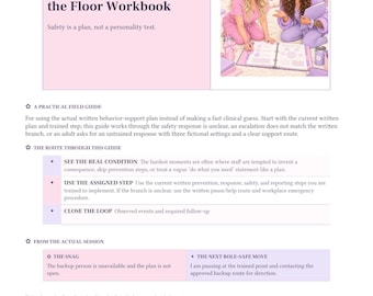 RBT Behavior Support Plan Workbook for Real Sessions | Printable PDF