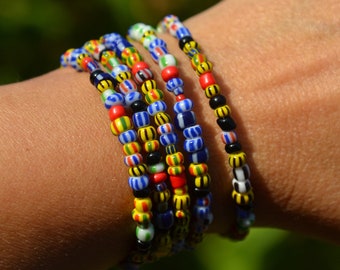 Dainty Wrap, Colorful Seed Bead Bracelet, Glass Beads, Layered, Colorful Bracelet