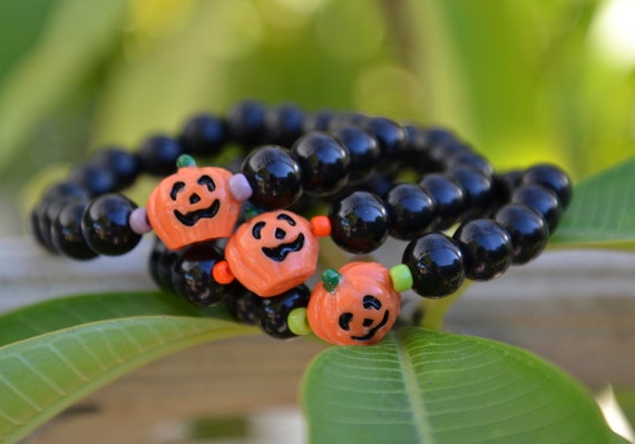 6 Bracelets Fermeture éclair Halloween - Motifs Chauve-souris, Fantôme, Citrouille, Cadeau Enfant