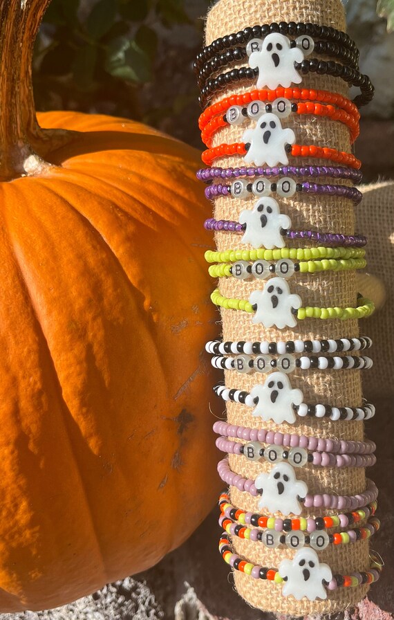 Halloween Bracelets, Custom Bracelets, Halloween Jewelry, Spider, Ghost