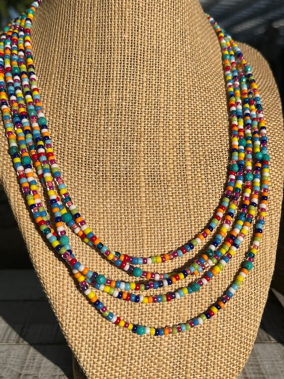 Collana Di Perle Di Legno Ocra - Foto 12