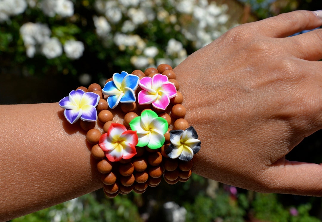 Plumeria Flower Bracelet