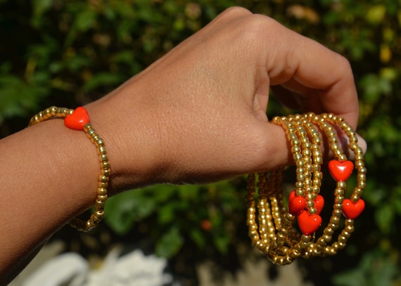 Triple Stack - ite Lavender and Gold Beaded Bracelets