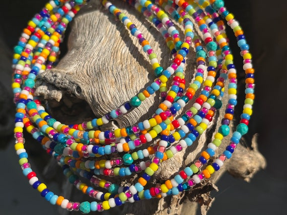 Collana Di Perle Di Legno Ocra - Foto 7