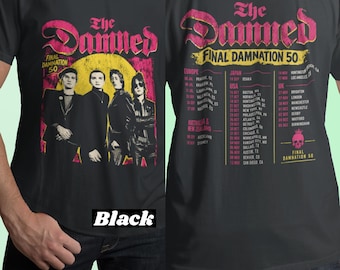Camiseta de la gira The Damned 2016, camiseta de la banda The Damned, camiseta de música punk rock, camiseta de concierto vintage, merchandising de la banda punk británica, camiseta unisex