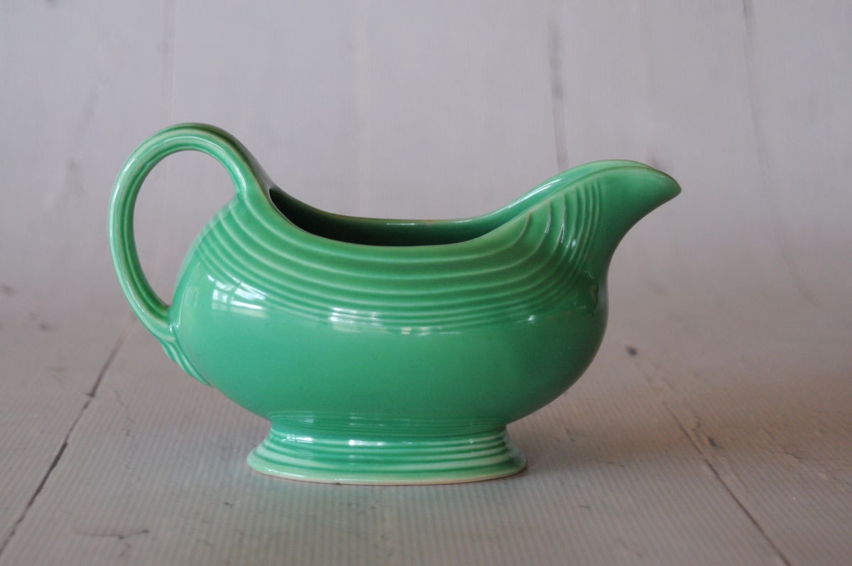 Fiestaware Vintage Gravy Boat green Fiesta Homer Laughlin Etsy