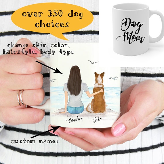 Personalized Dog Mug Mom Gift Dog Mom Dog Lover Gift Pet Etsy