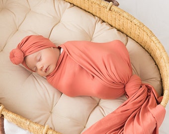 burnt orange swaddle