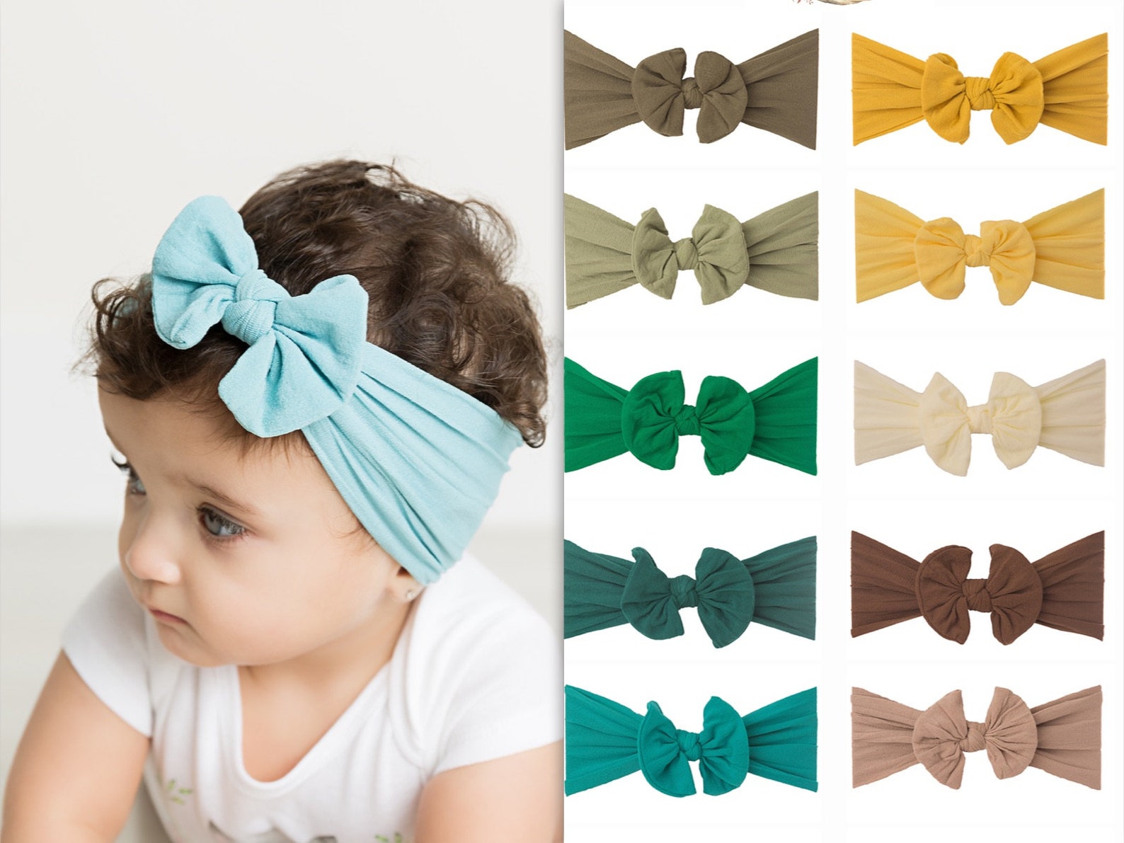 Nylon Knot Bow Headwrap One Size Fits All Nylon Headbands Etsy