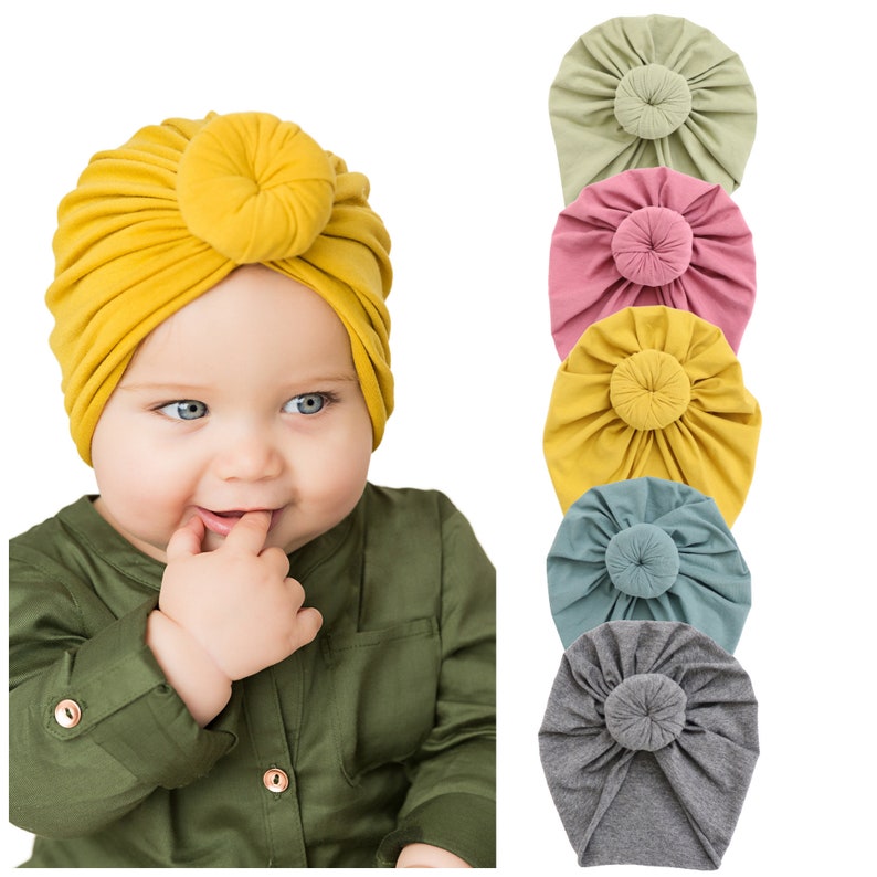 Baby Turban Hat Newborn Turban Know Baby Turban Baby Girl Etsy