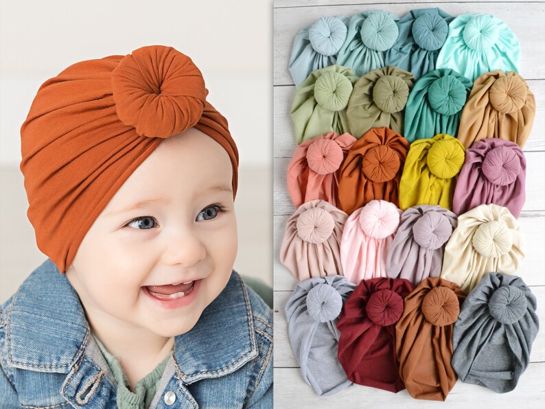 Baby Turbands Knot Baby Hat Newborn Hat Toddler Turban Etsy