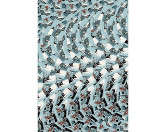 Abstract Geometric Pattern Matte Vertical Poster