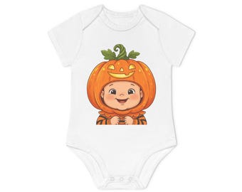 Halloween-Baby-Body, Kürbis-Body, Babys erstes Halloween-Kostüm, Kürbis-Outfit für Säuglinge