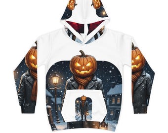 Halloween-Hoodie für Kinder, Kürbis-Fleece-Hoodie, Halloween-Sweatshirt für Kinder, Herbstkostüm-Oberteil