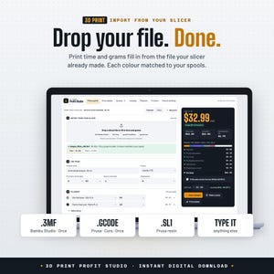 3D Print Pricing Calculator App | Filament and Resin Cost, Etsy Fees, Wholesale Price & Quote PDF | 3D Print Business Tool, No Subscription image 4
