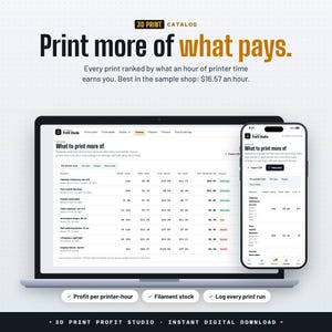 3D Print Pricing Calculator App | Filament and Resin Cost, Etsy Fees, Wholesale Price & Quote PDF | 3D Print Business Tool, No Subscription image 8