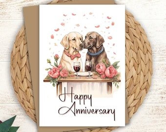 Labrador Anniversary Card: Personalized Dog Lover Gift (5x7)