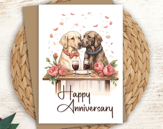 Labrador Anniversary Card: Personalized Dog Lover Gift (5x7)