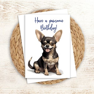 Chihuahua Birthday Card | 5x7 | Greeting Card | Funny Chihuahua Card | Cute Dog Birthday Card | Custom Message | Personalize