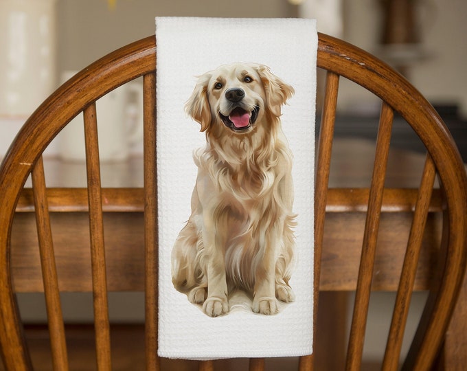 Golden Retriever Kitchen Tea Towel