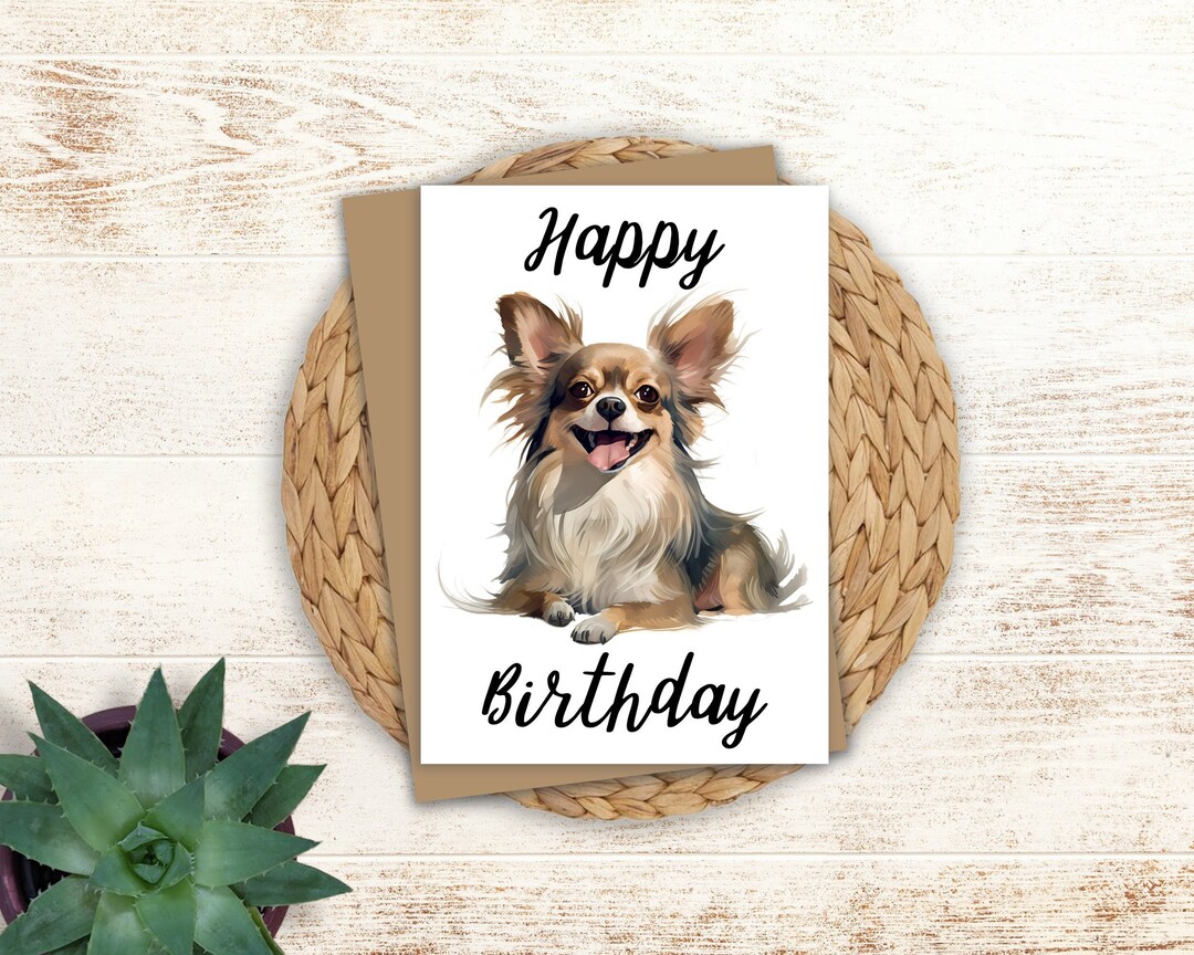 Chihuahua Birthday Card 5x7 Greeting Card Funny Chihuahua Card Cute Dog ...