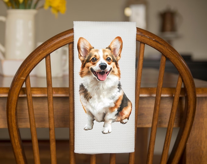 Black & Tan Corgi Decorative Towel: Dog Lover Gift