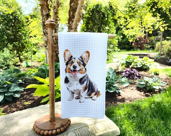 Black & Tan Corgi Decorative Towel: Dog Lover Gift