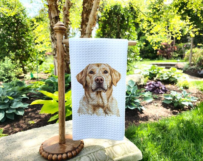 Labrador Kitchen Towel: Waffle Weave Microfiber Dog Lover Gift