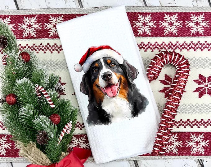 Bernese Mountain Dog Christmas Towel: Festive Holiday Decor