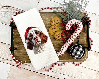 Brittany Spaniel Christmas Towel: Festive Dog Lover Decor