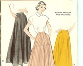 Four Gore Skirts 50s Vintage Sewing Pattern Simplicity  5926  Waist 28 Hip 37