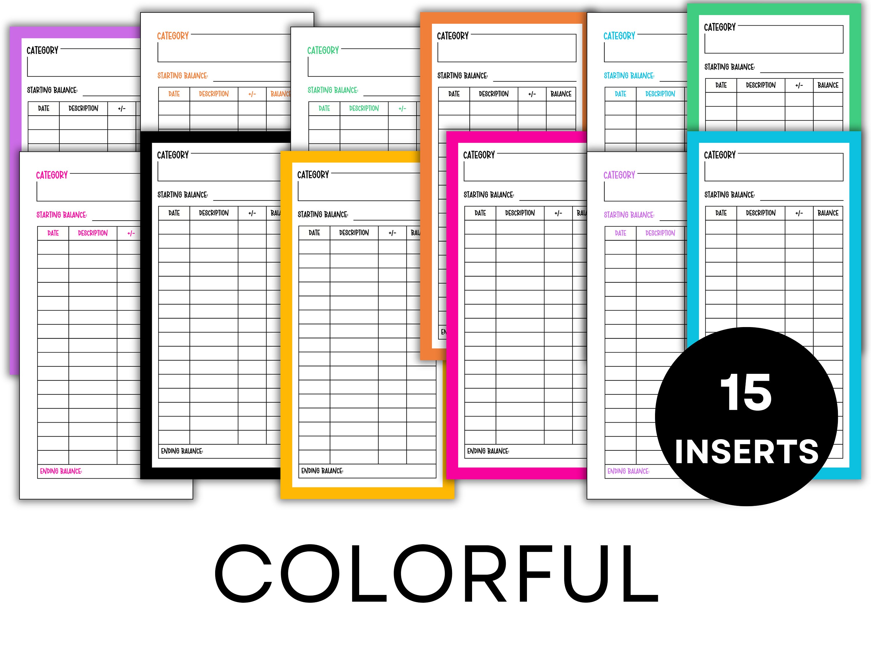 Laminated Cash Envelope Inserts Laminated Cash Stuffing Inserts Cash ...
