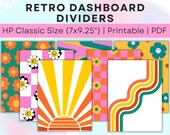 Dashboard Divider HP Classic Printable Retro Divider Printable Planner Insert Happy Planner Refill Planner Inserts Digital Download Dividers