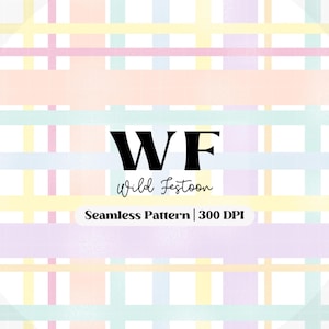 Spring Plaid Digital Paper, Pastel Plaid Seamless Pattern, Easter Plaid Seamless File, Seamless Pattern PNG, Pastel Easter Seamless File