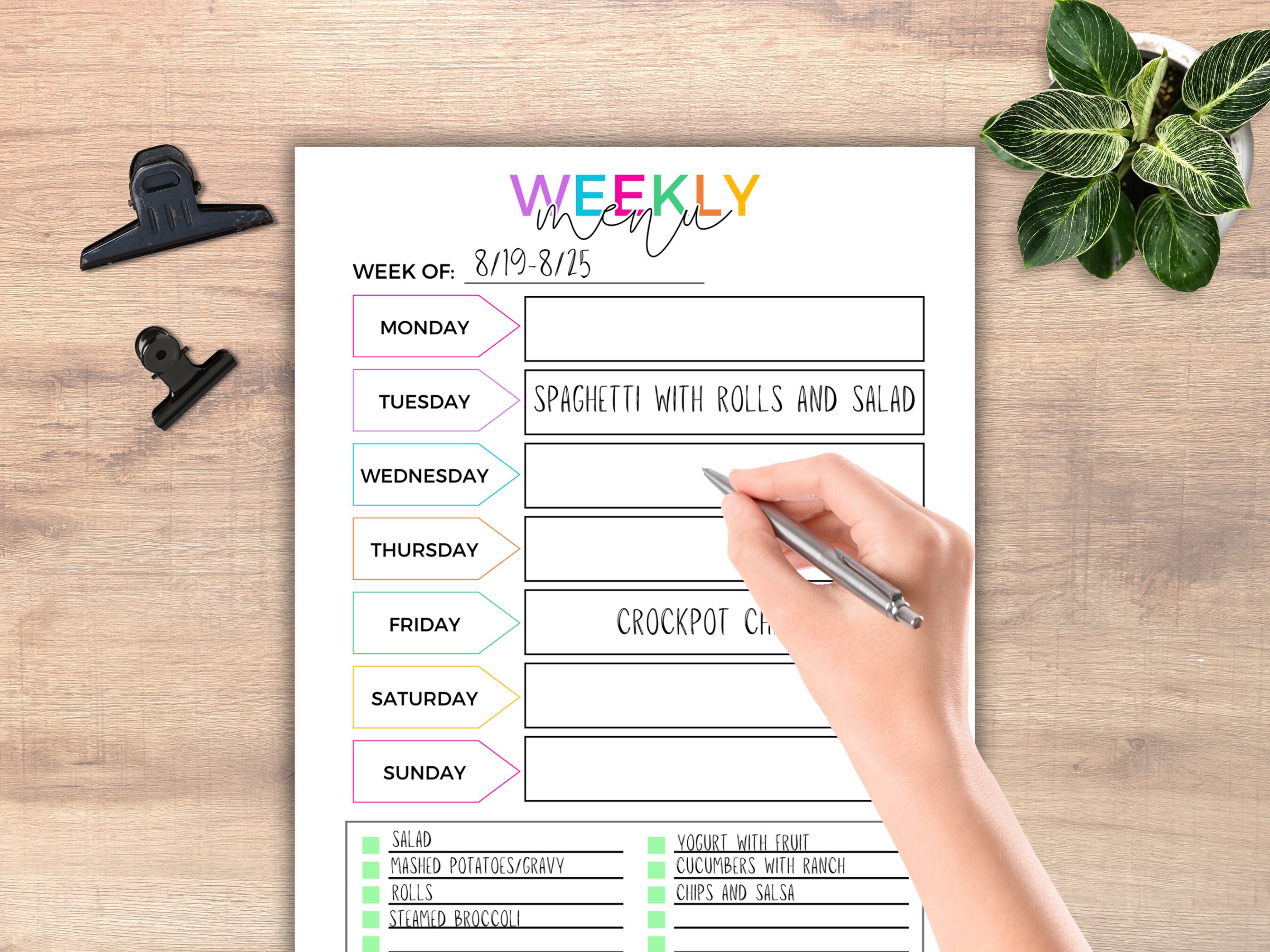 Meal Planner Printable A5 Grocery List Printable Meal Planner - Etsy